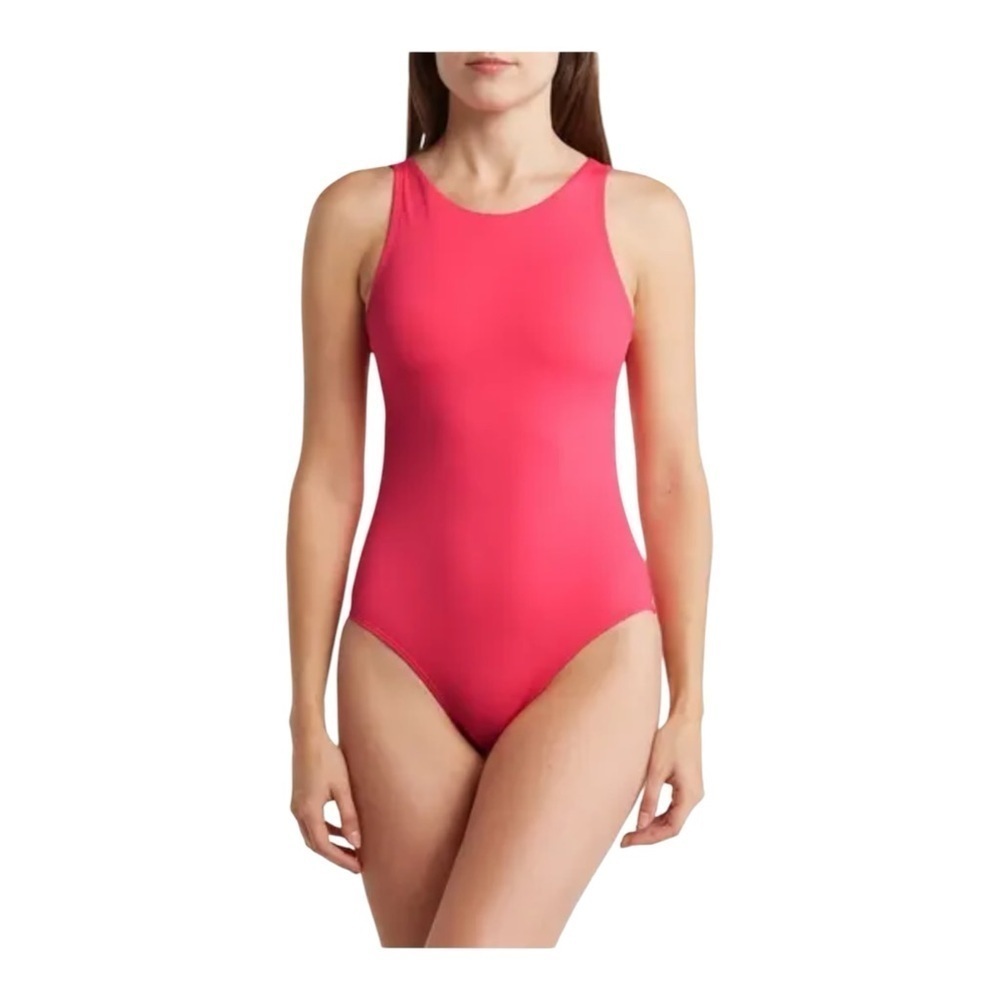 Tommy Bahama High Neck One- Piece Swimsuit in Coral NWT